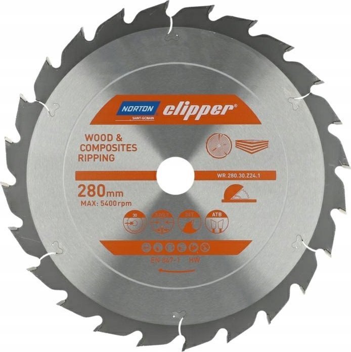 Norton Kotoučová Pila 240mm x 30mm x 48z Dřevo A Kompozity Atb (3,0 2,0)