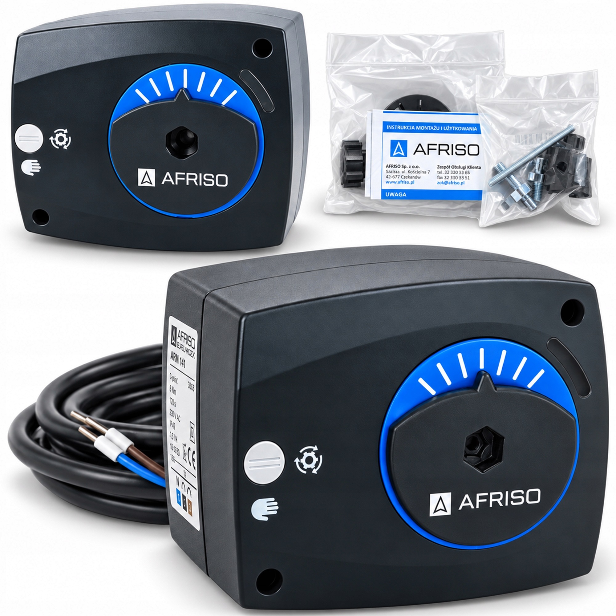 Pohon Afriso 3-BODOVÝ 230V Arm 141, Ventil Směšovacích Ventilů, Adaptér