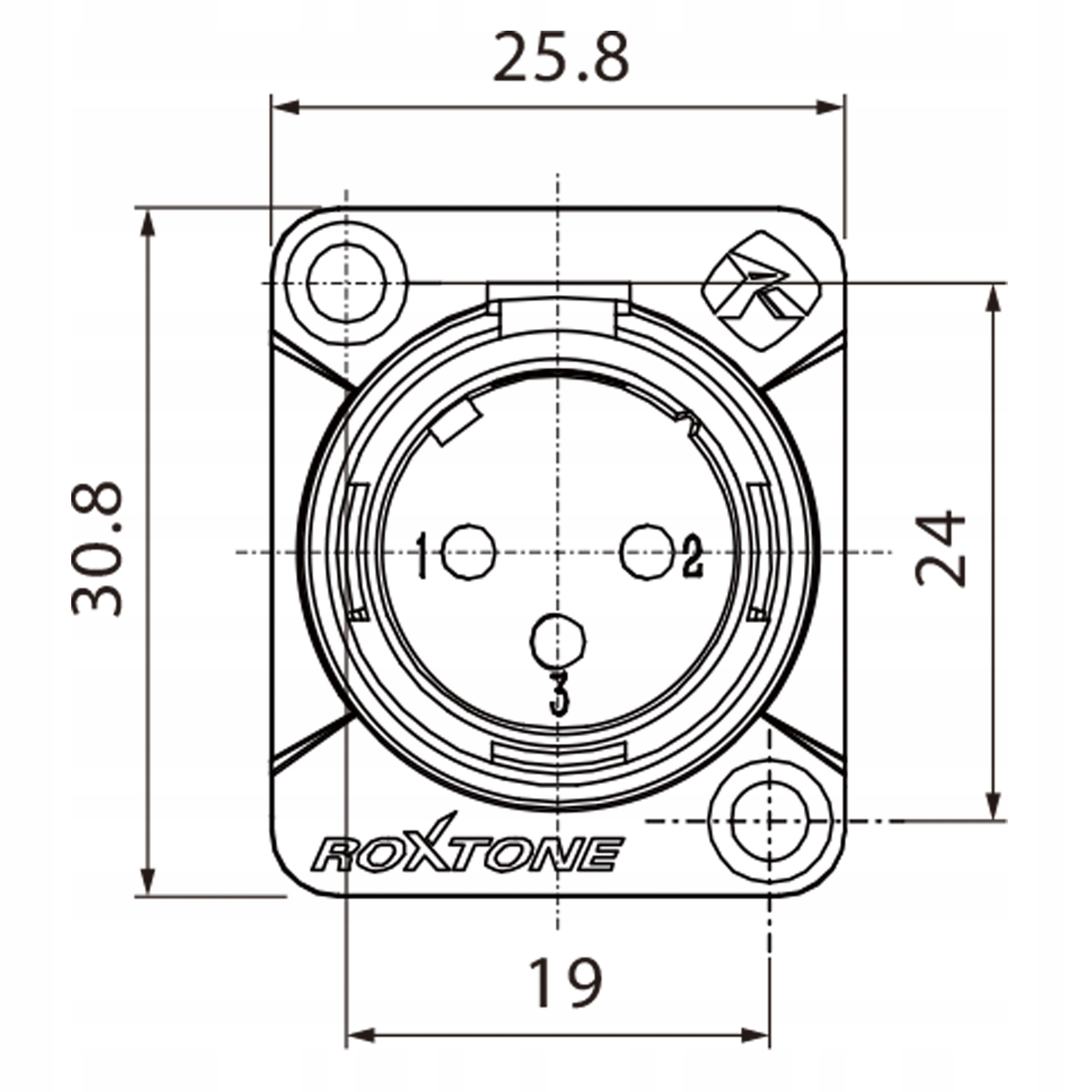 ZŁĄCZE GNIAZDO MONTAŻOWE XLR ROXTONE RX3MD-NT Model RX3MD-NT