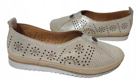 ažurové polobotky Loretta Vitale 8001 bez perly r37