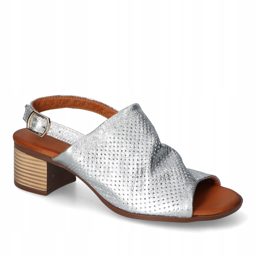 Dámské sandály Emi Romani Stříbrné Lico Kožené 36