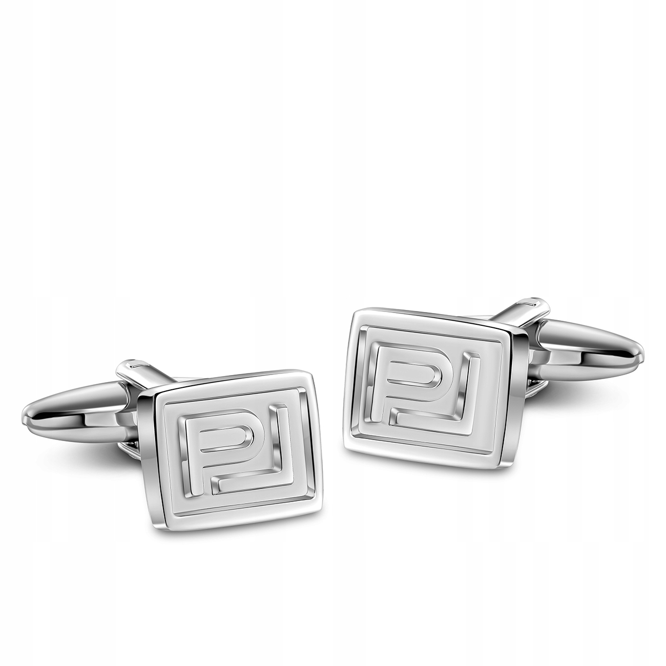 Obdélníkové manžetové knoflíčky s signetem „pl“ Pako Lorente One Size