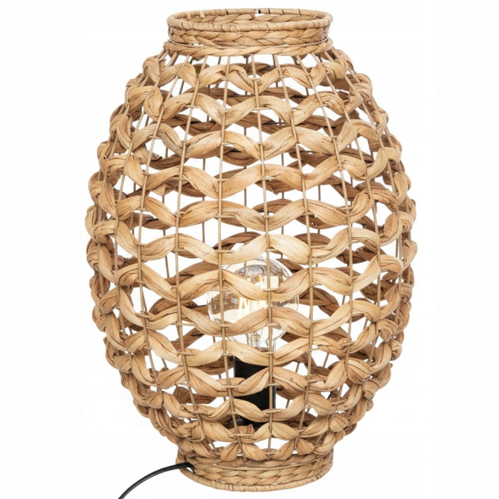 Pletená Stolová Lampa Vodný Hyacint Boho 40 cm
