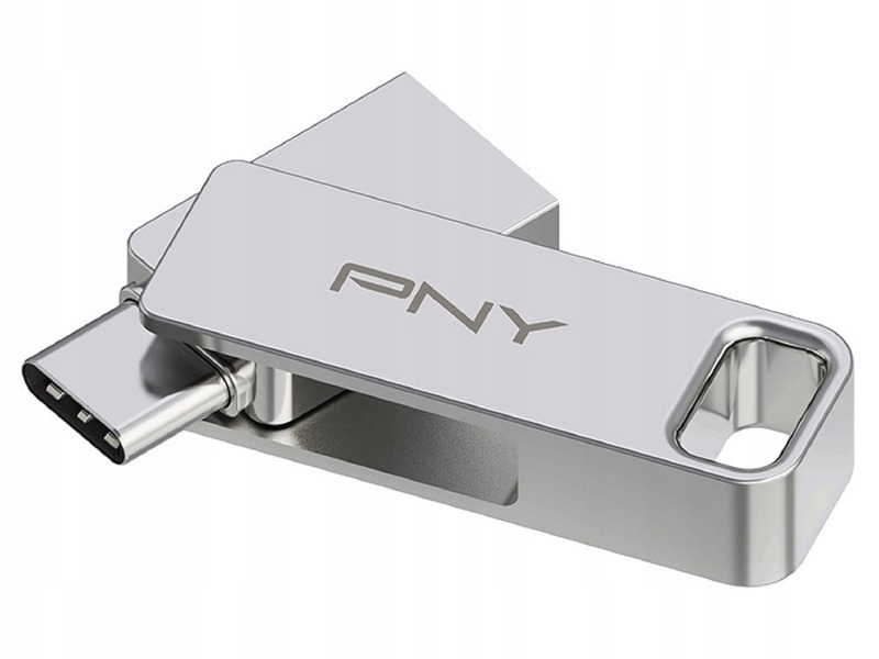 Флэш-накопитель PNY Duo-Link 128 ГБ USB 3.1 Type C, USB 3.2 Silver
