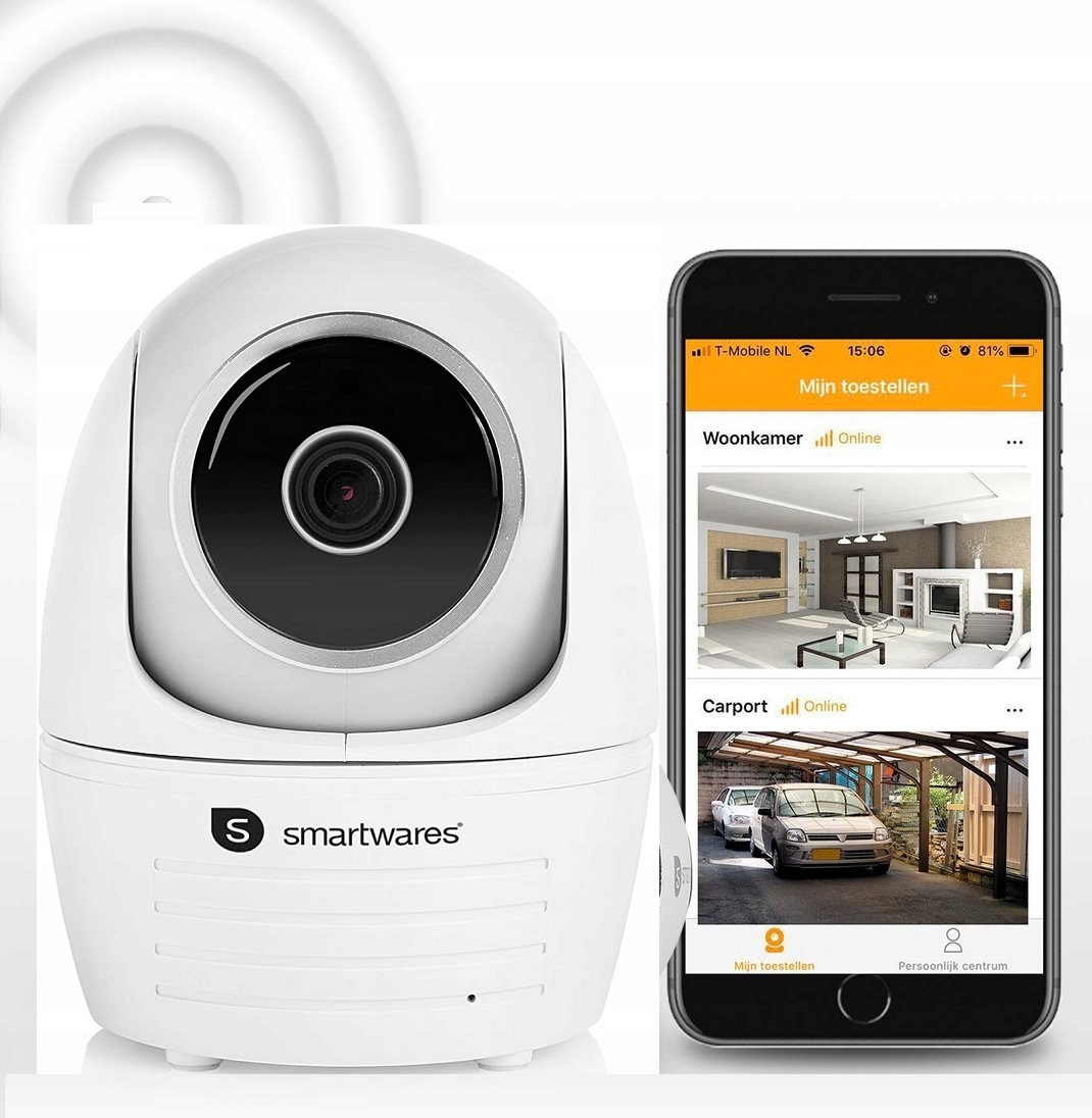 PORZĄDNA KOPUŁKOWA OBROTOWA Kamera IP WIFI lub LAN MONITORING na SD czujnik Marka Smartwares