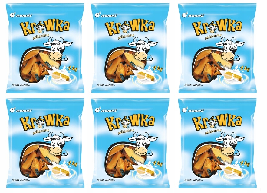Levně 6x 1kg Jednotka Mléčný bonbón krówka Bonbóny Karton
