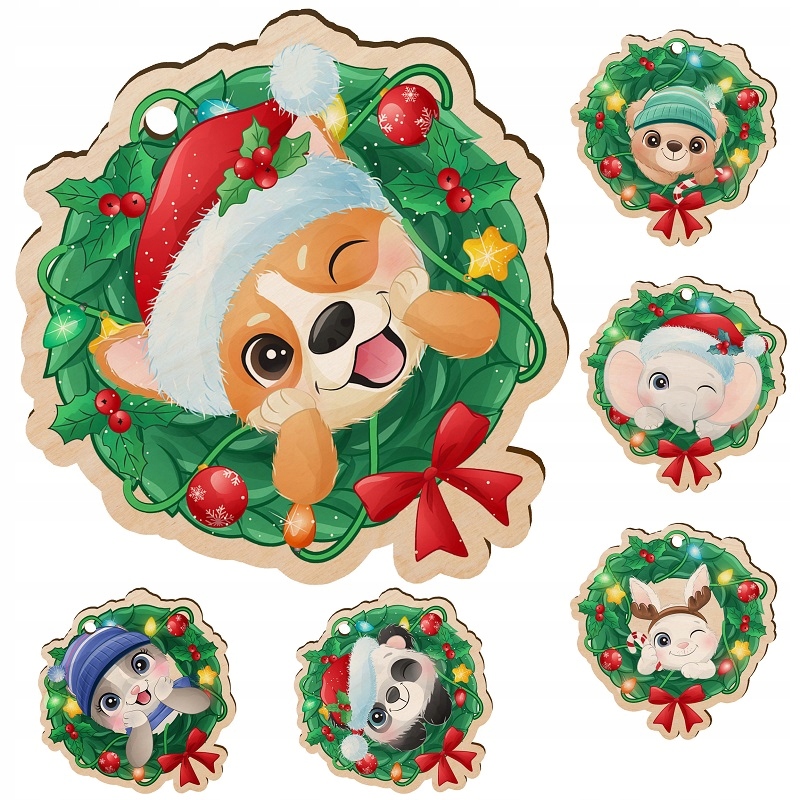 

Bombki ozdoby świąteczne Boże Narodzenie 6 szt