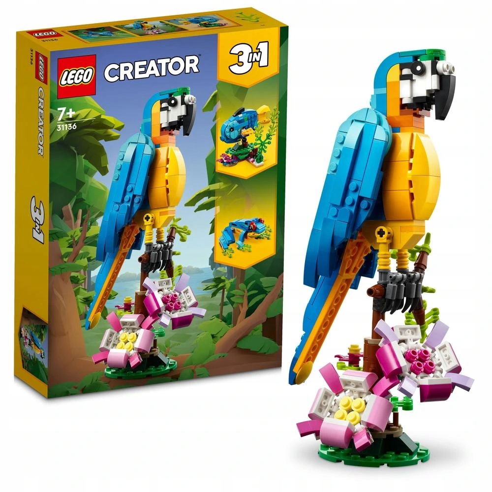 Lego Creator 3 v 1 Exotický papoušek 31136