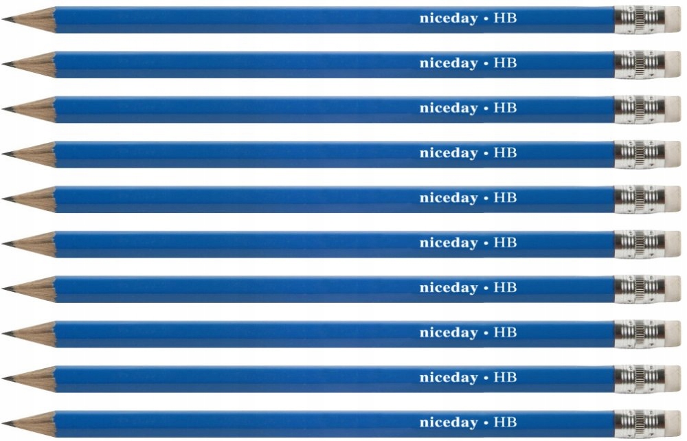 

Ołówek Hb z gumką x 10 sztuk