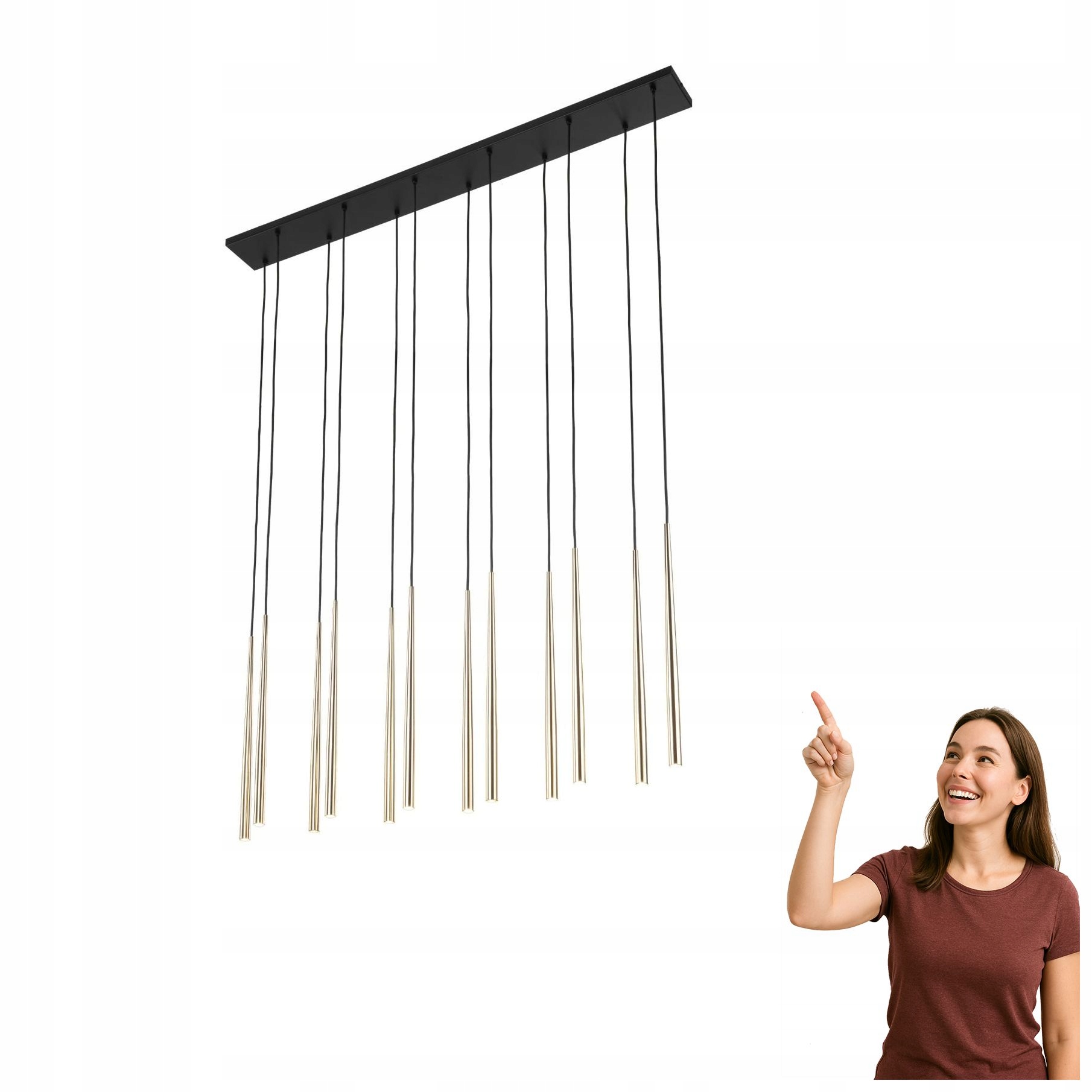 Závesná lampa Piano Black Gold 10119 Tk Lighting