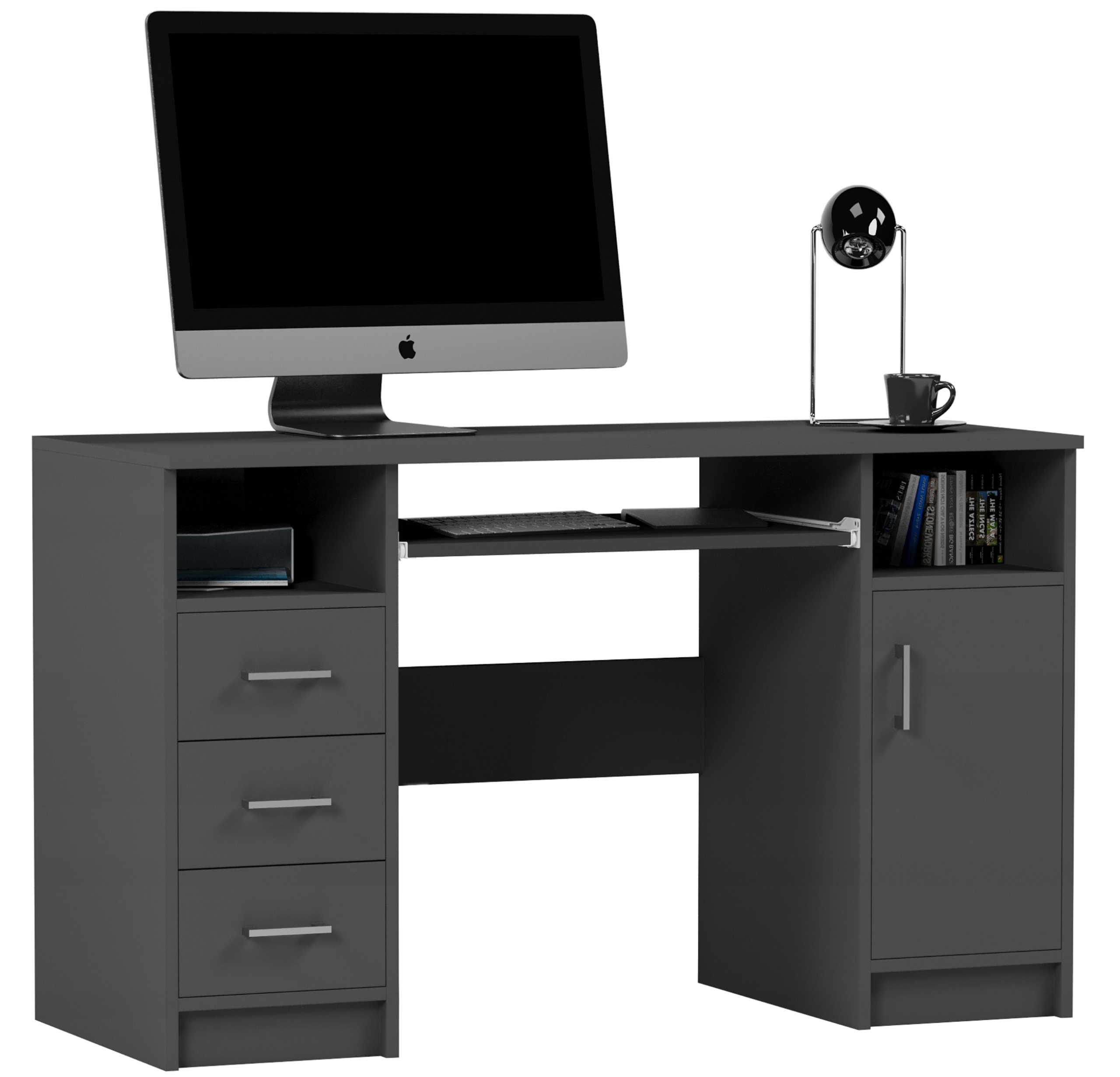 Biurko komputerowe stolik 124cm sonoma N-11 ANTRACYT