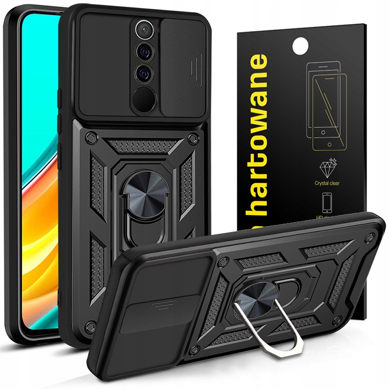

Etui pancerne Camring do Redmi 9 Pełne Szkło