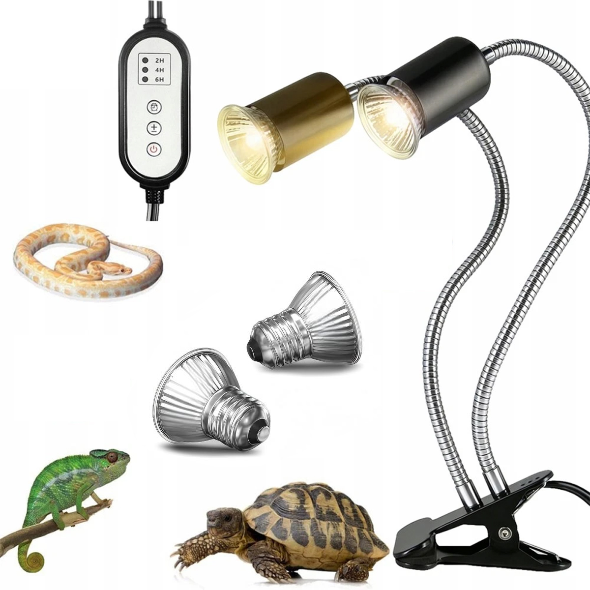 Topná Lampa Pro Plazy, Topná Lampa Uva, Uvb S Žárovkami 25 W 50 W