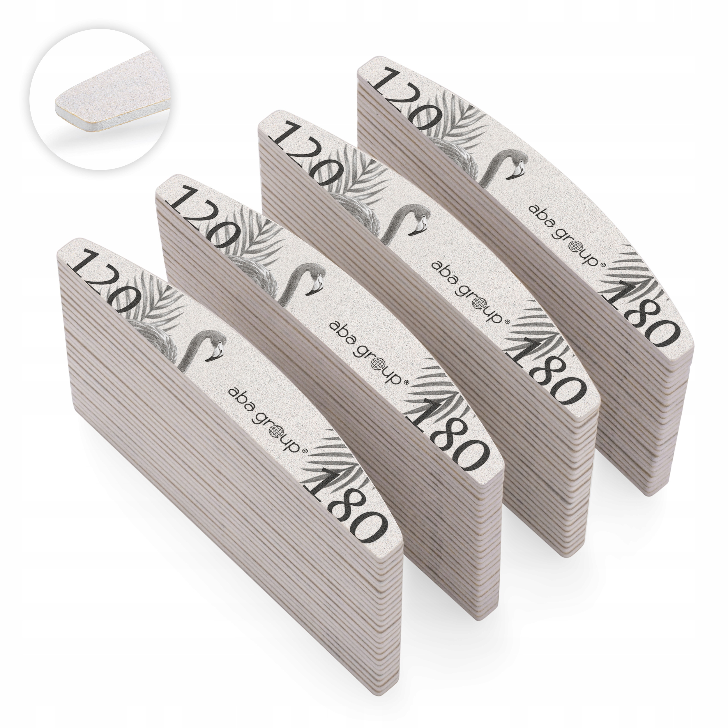 pilník na nehty 120/180 Manikúra Půlměsíc Slim Aba Group 100 ks