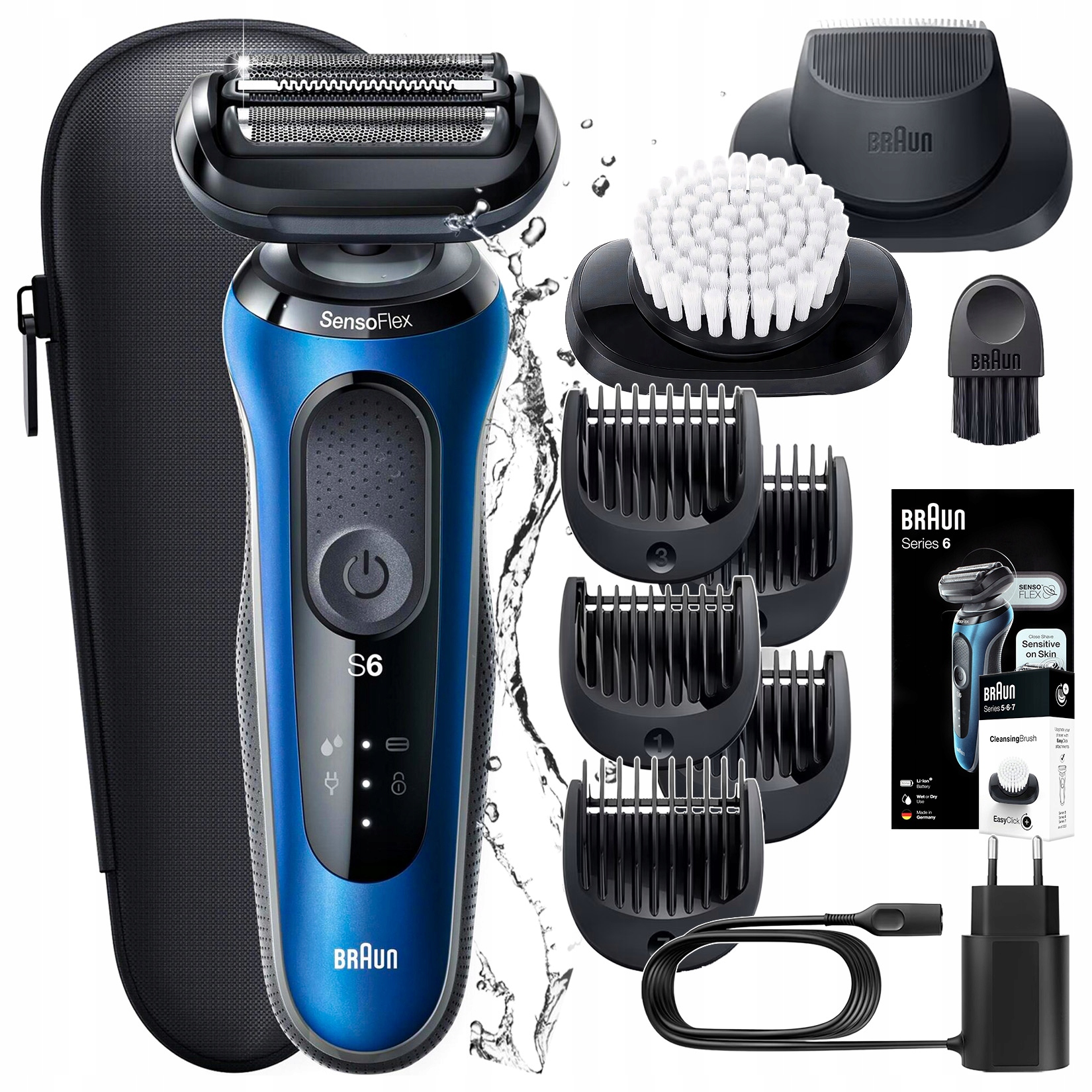 Golarka Męska Braun Series 6 SensoFlex+ Trymer 5 Nasadek EasyClick Pack