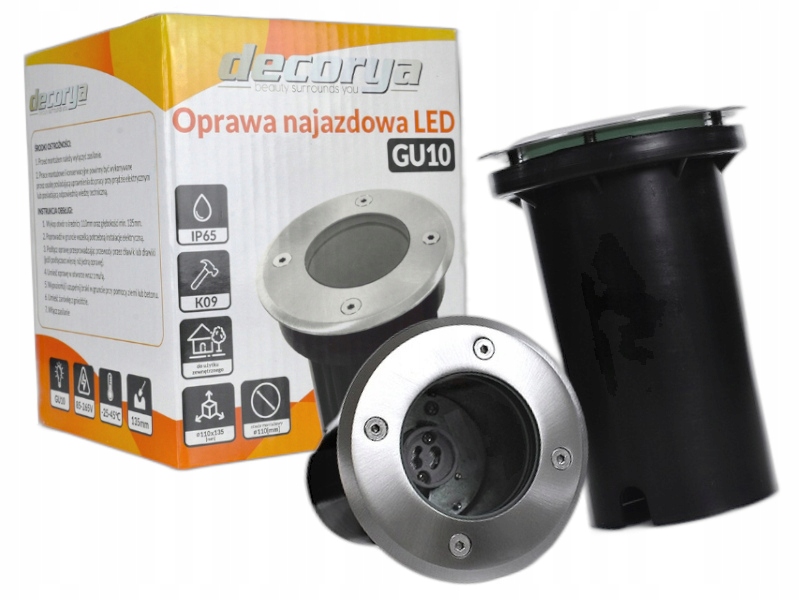 

Oprawa Lampka Gruntowa Podjazd do Zarówek Led 230V