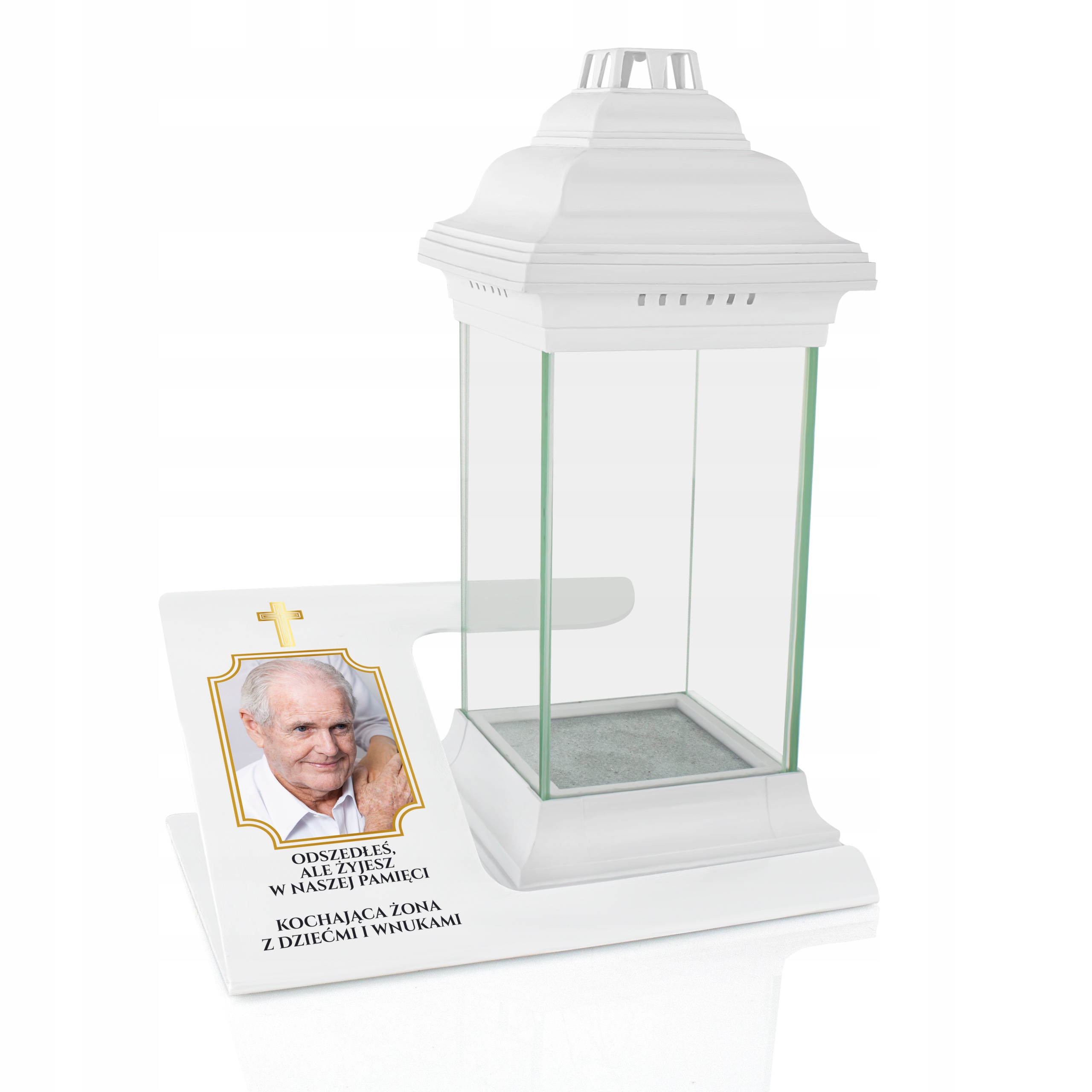 ZNICZ XXL podstawka z Twoją dedykacją na grób MĘŻA