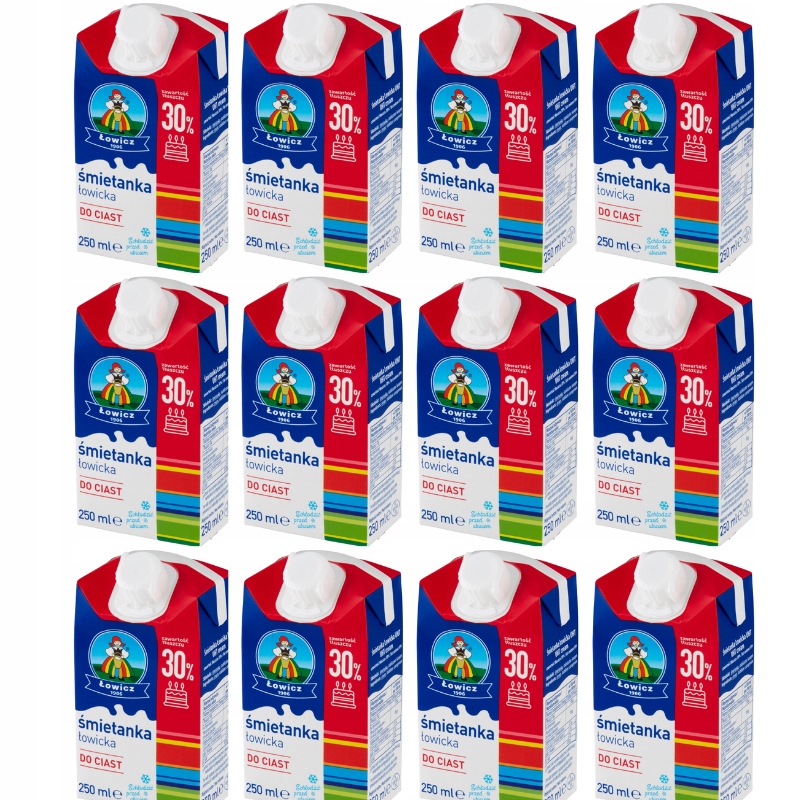 Levně Łowicz Rybářská smetana Uht 30% 250 ml 12 kusů