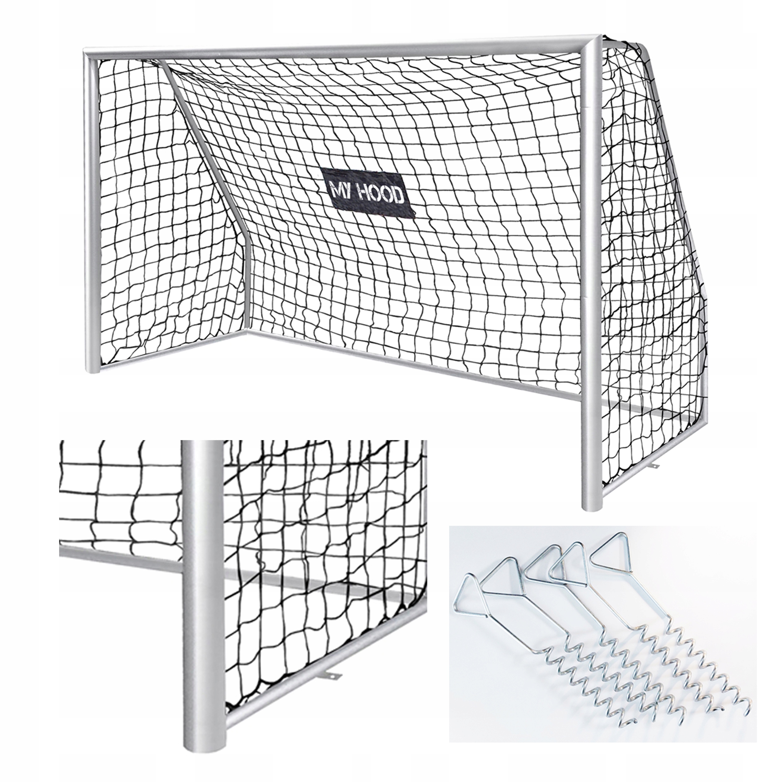 Bramka piłkarska My Hood Champion stalowa ocynk 240x160cm Mocna 2,4x1,6m