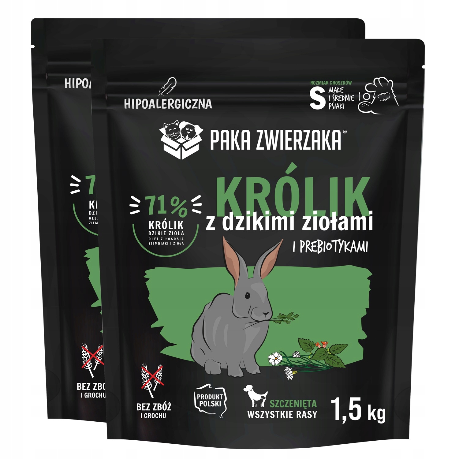 Levně Paka Zwierzaka Seventh Heaven Puppy Králík pro štěňata 2PAK 2x1,5kg