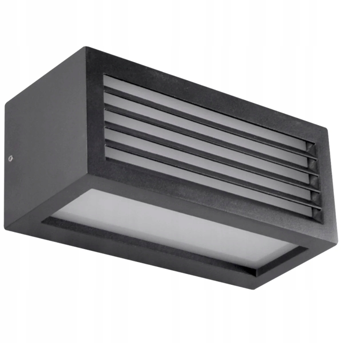 Venkovní nástěnné svítidlo na zahradu, černá, bílá, s pruhy, obdélníkové, Polux