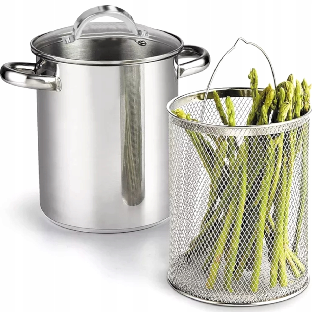 

Garnek Do Gotowania Szparagów Frytek 4 l Stalowy