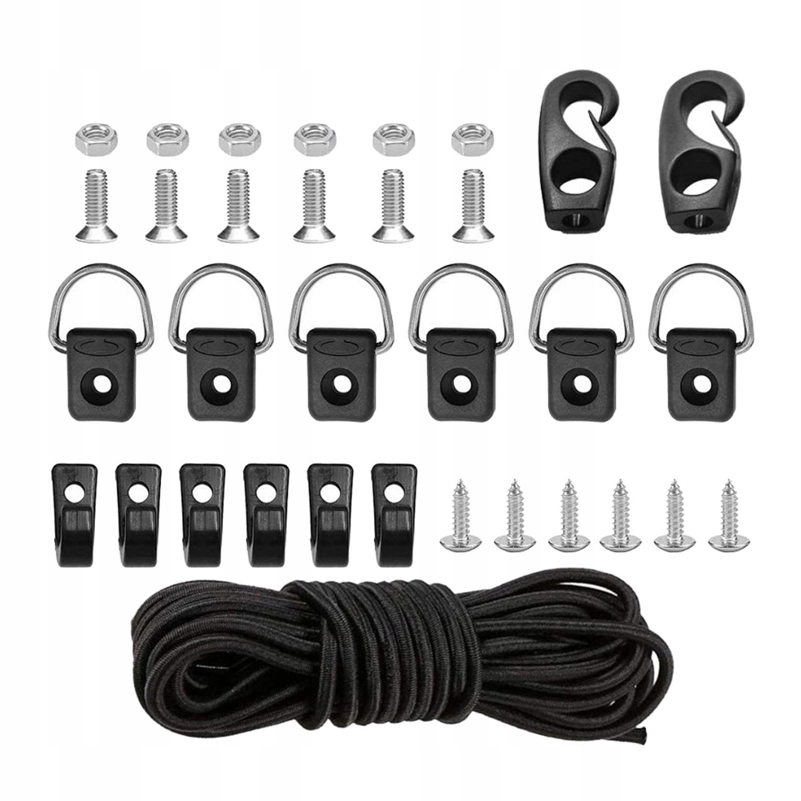 Kajak Deck Rigging Kit Bungee Cord z końcami 304 śruby ze stali nierdzewnej