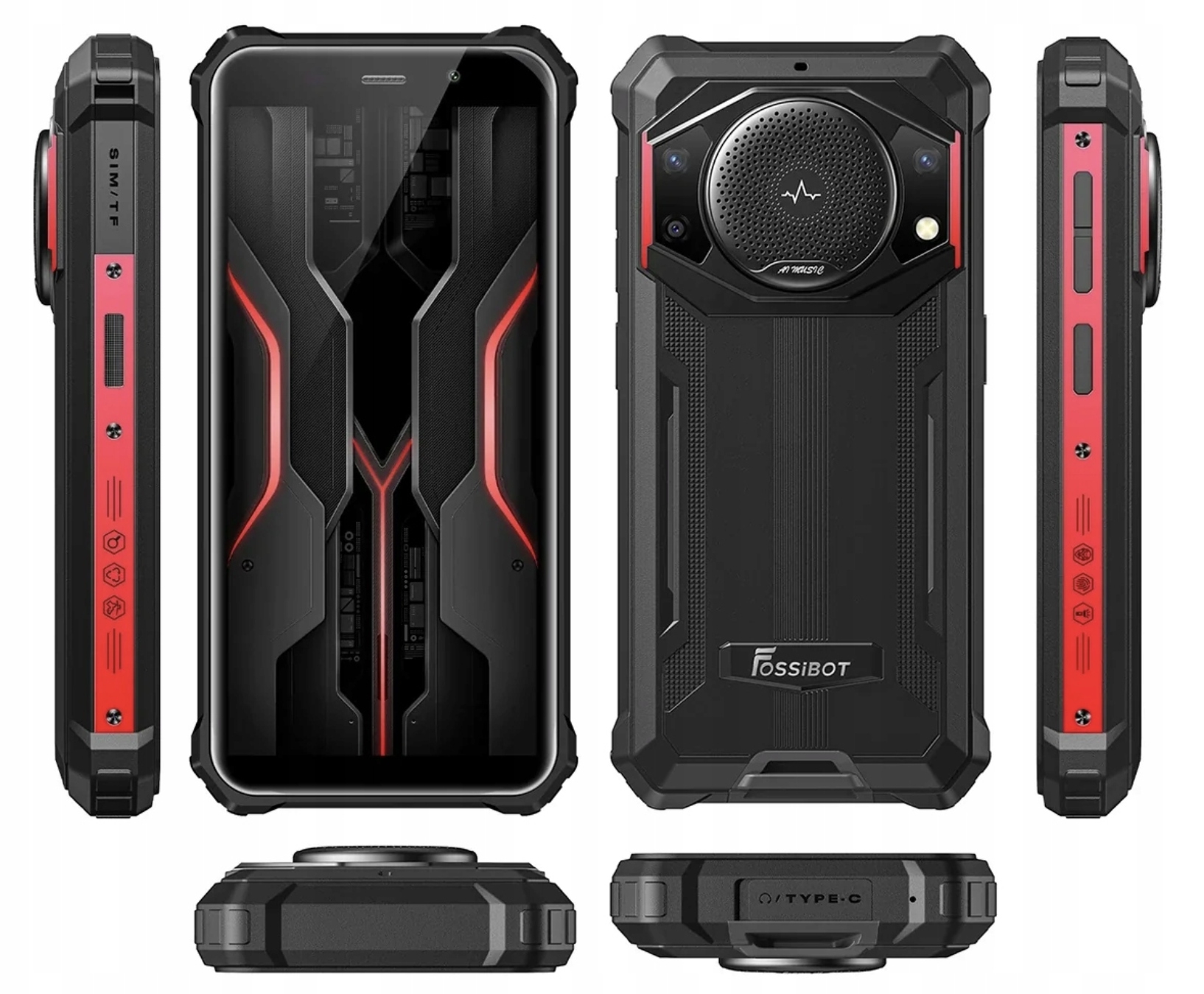 Smartfon pancerny FOSSiBOT F101P 4 Gb 64 Gb 4G (lte) Czarny