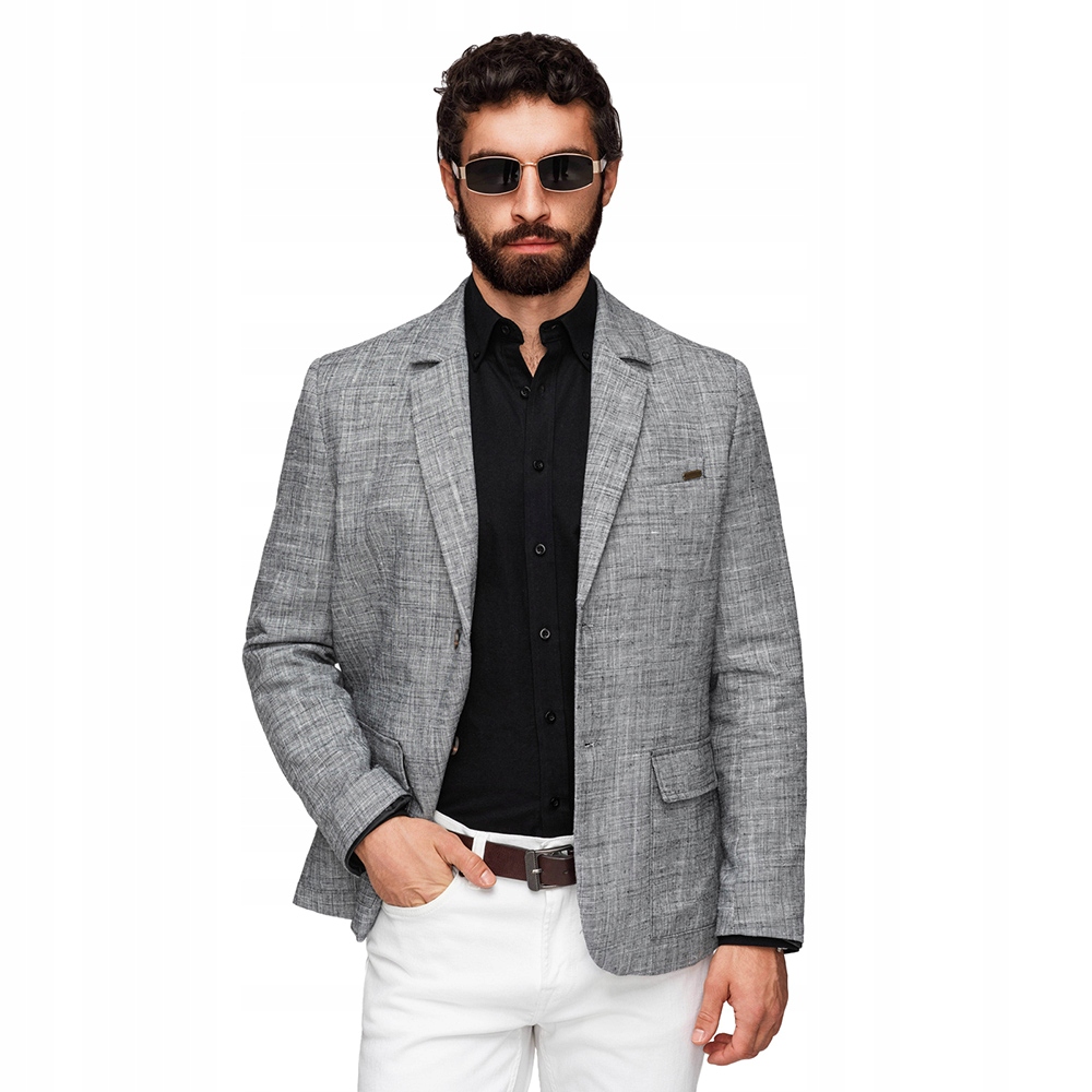 Sako ve střihu Regular se lnem grafitové V5 M169 r XL