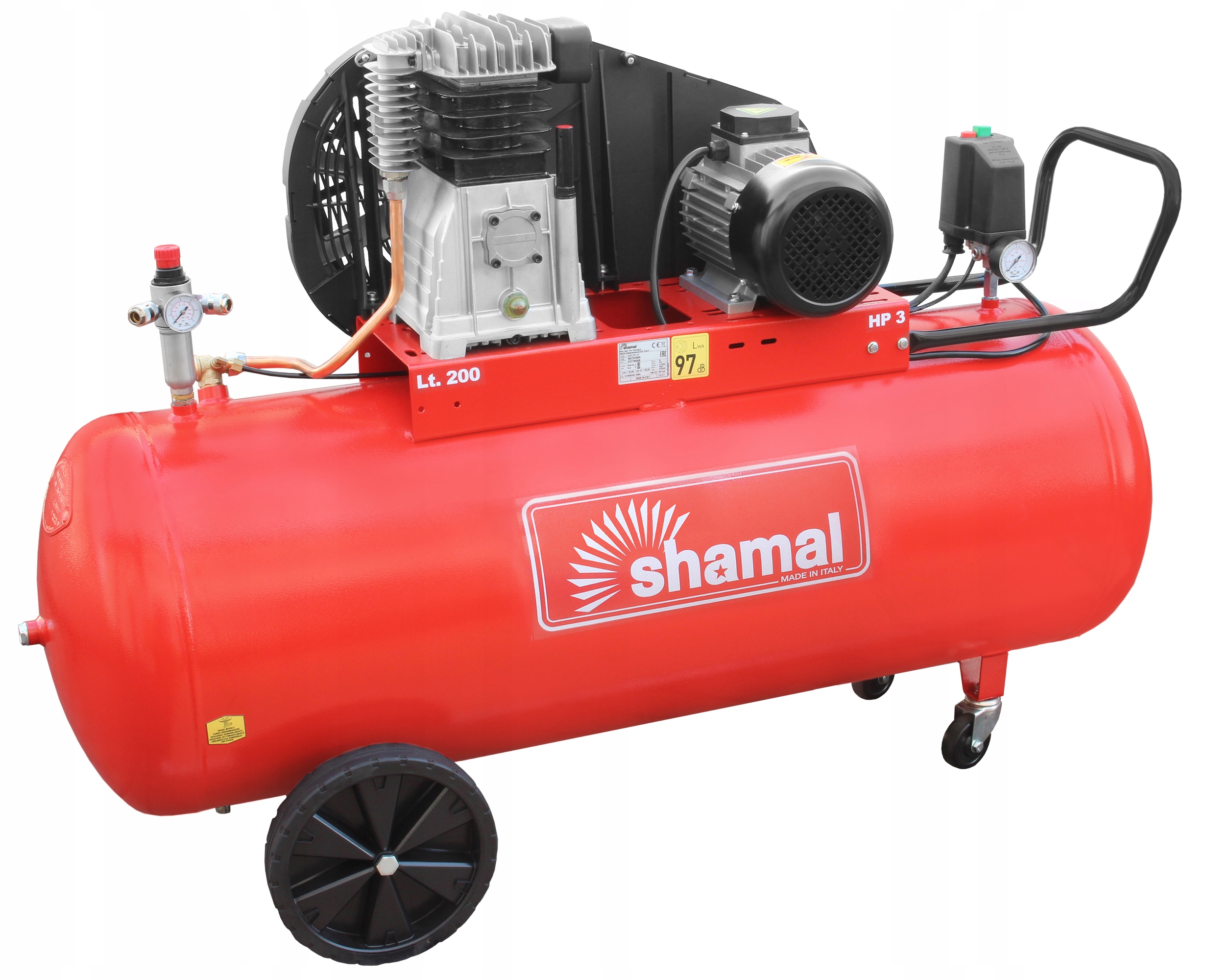 Sprężarka kompresor Shamal CT 390 l/min LT 200 SB38C 10 BAR