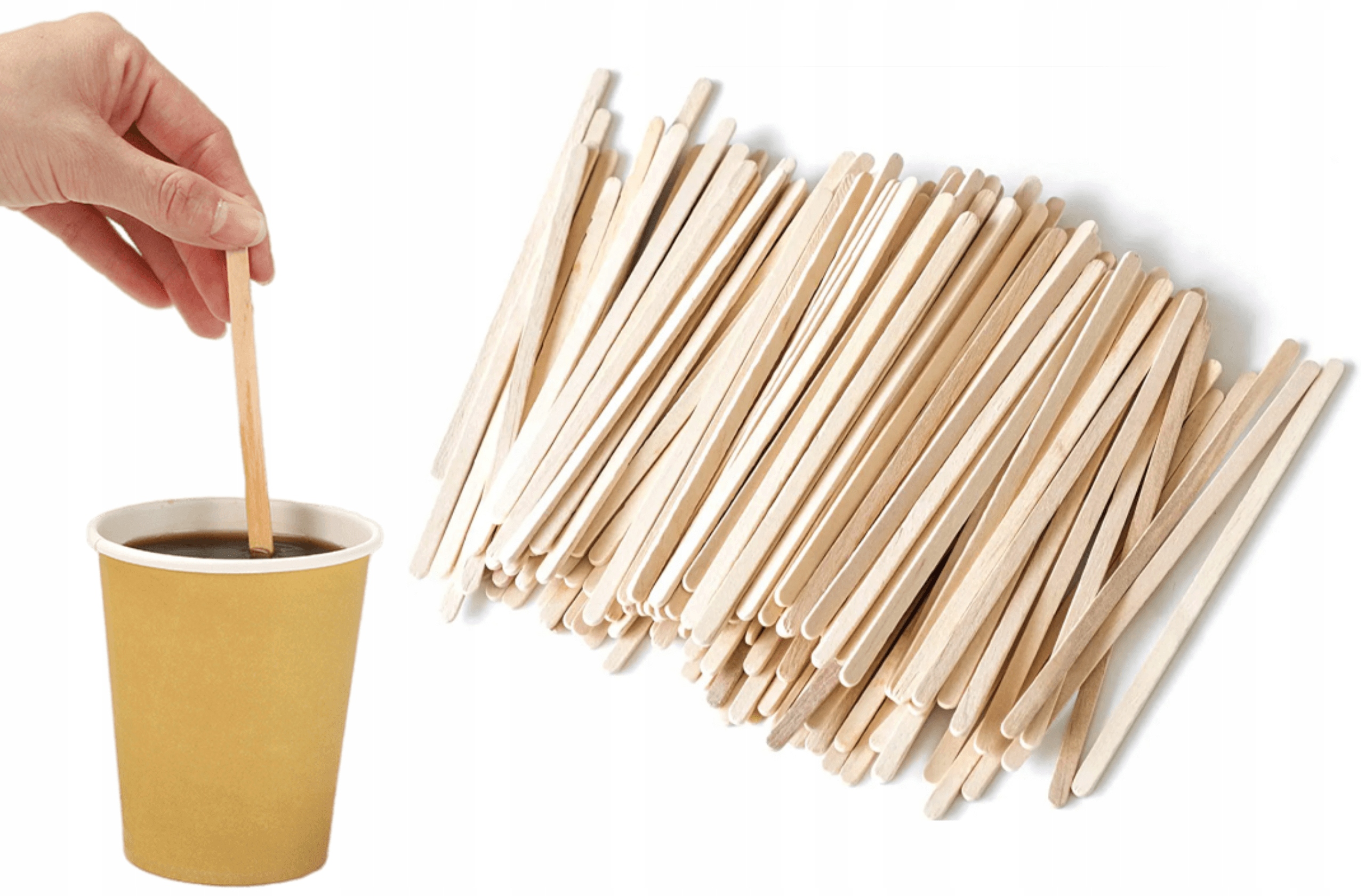 MIESZADEŁKA PATYCZKI DO KAWY JEDNORAZOWE 1000SZT