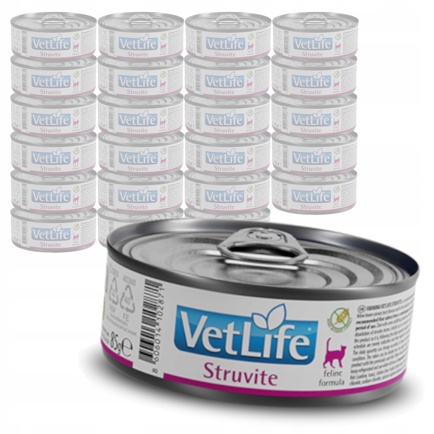 Levně Farmina Vet Life Struvite Feline 24x85g Pro Kočky Krmivo se struvitovými kameny