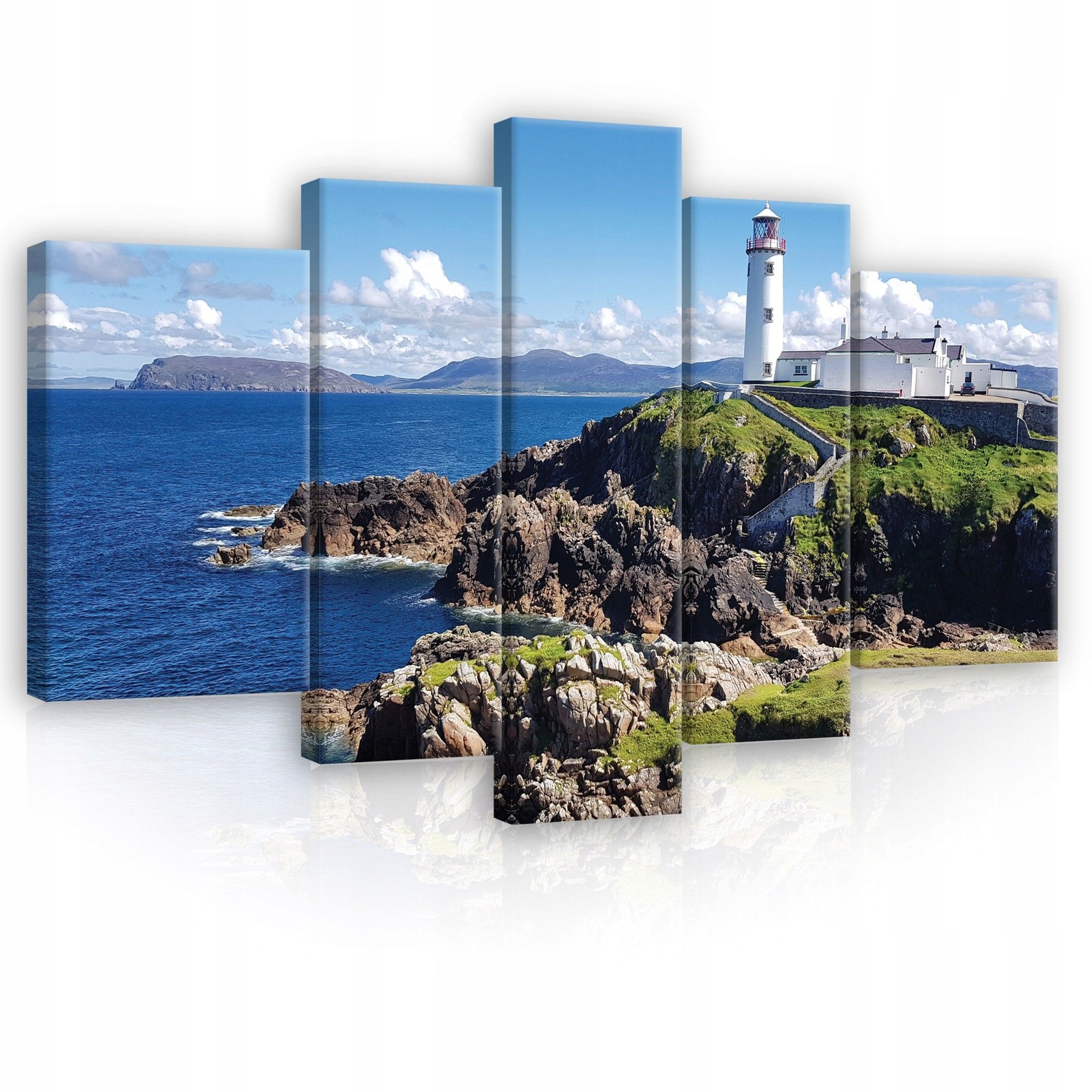 Obraz 170x100 Pobrežie maják more oceán skaly panoráma príroda