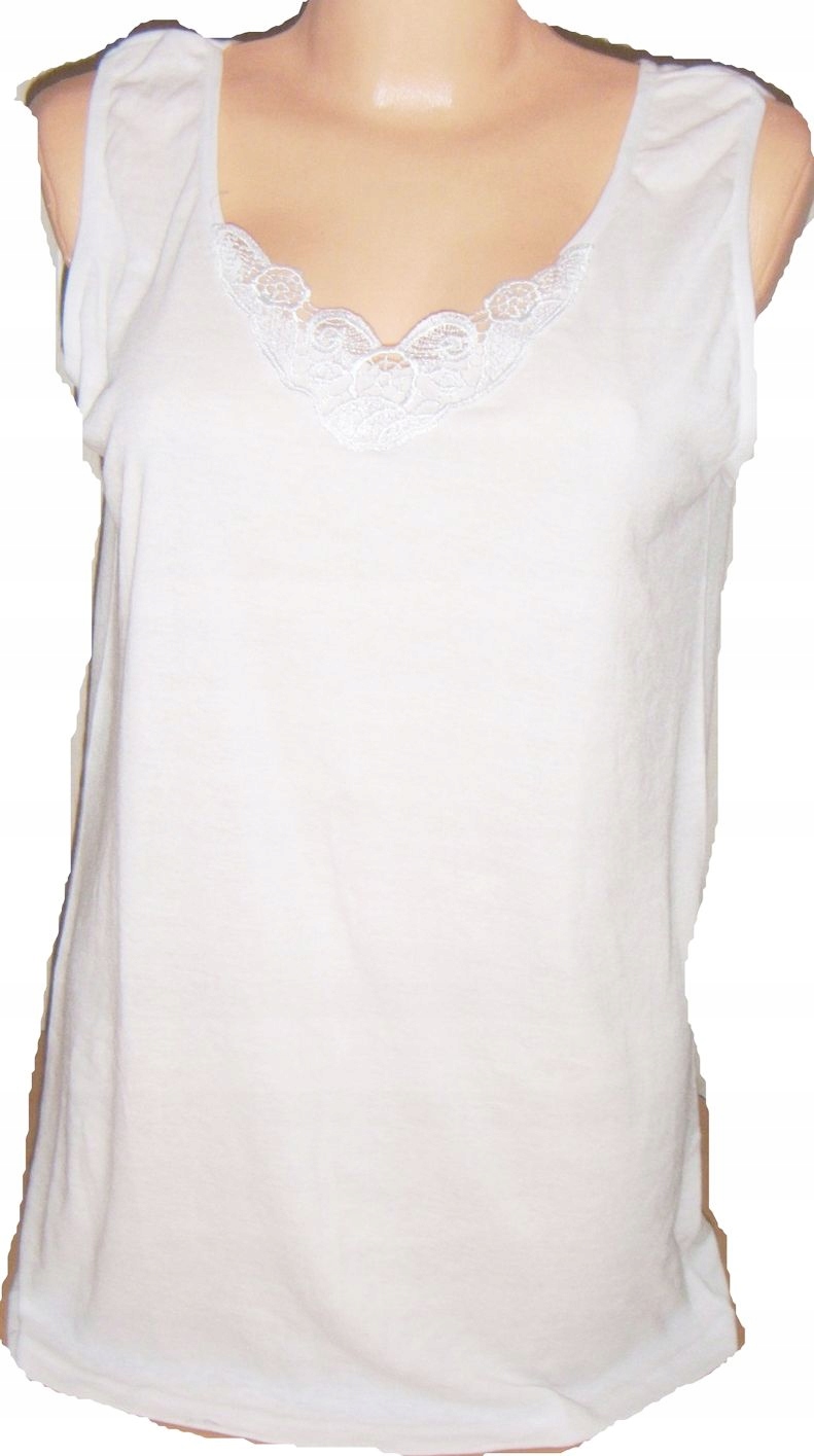 PODKOSZULEK DAMSKI T-SHIRT BIAŁY szt.2 BAWEŁ r.4XL