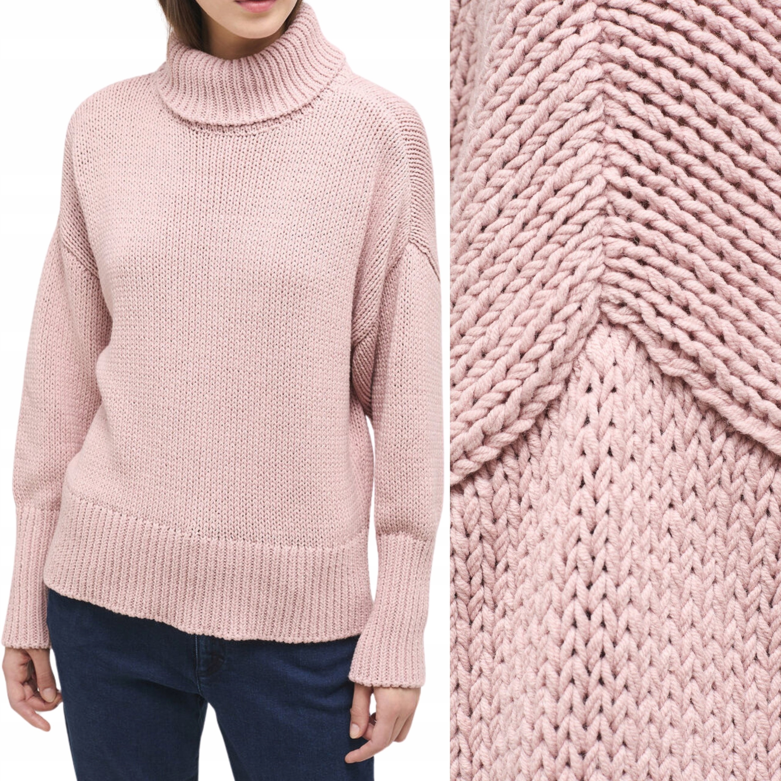 Mustang svetr Pink knit Carla Turtleneck_l