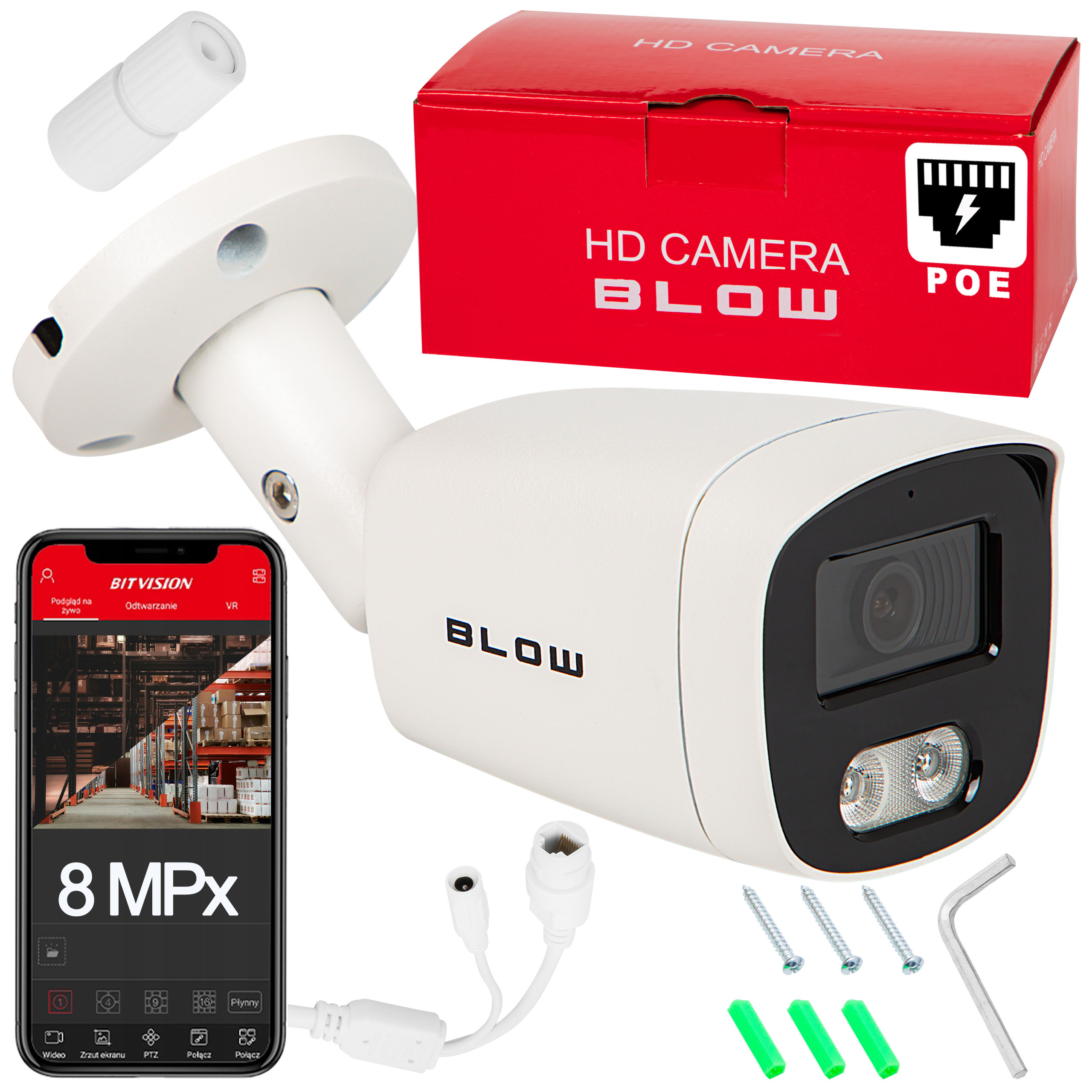 Vonkajšia Kamera Smart Ip Poe 8MP MPx IP67 30m Ir Starvis Onvif 4K Metal