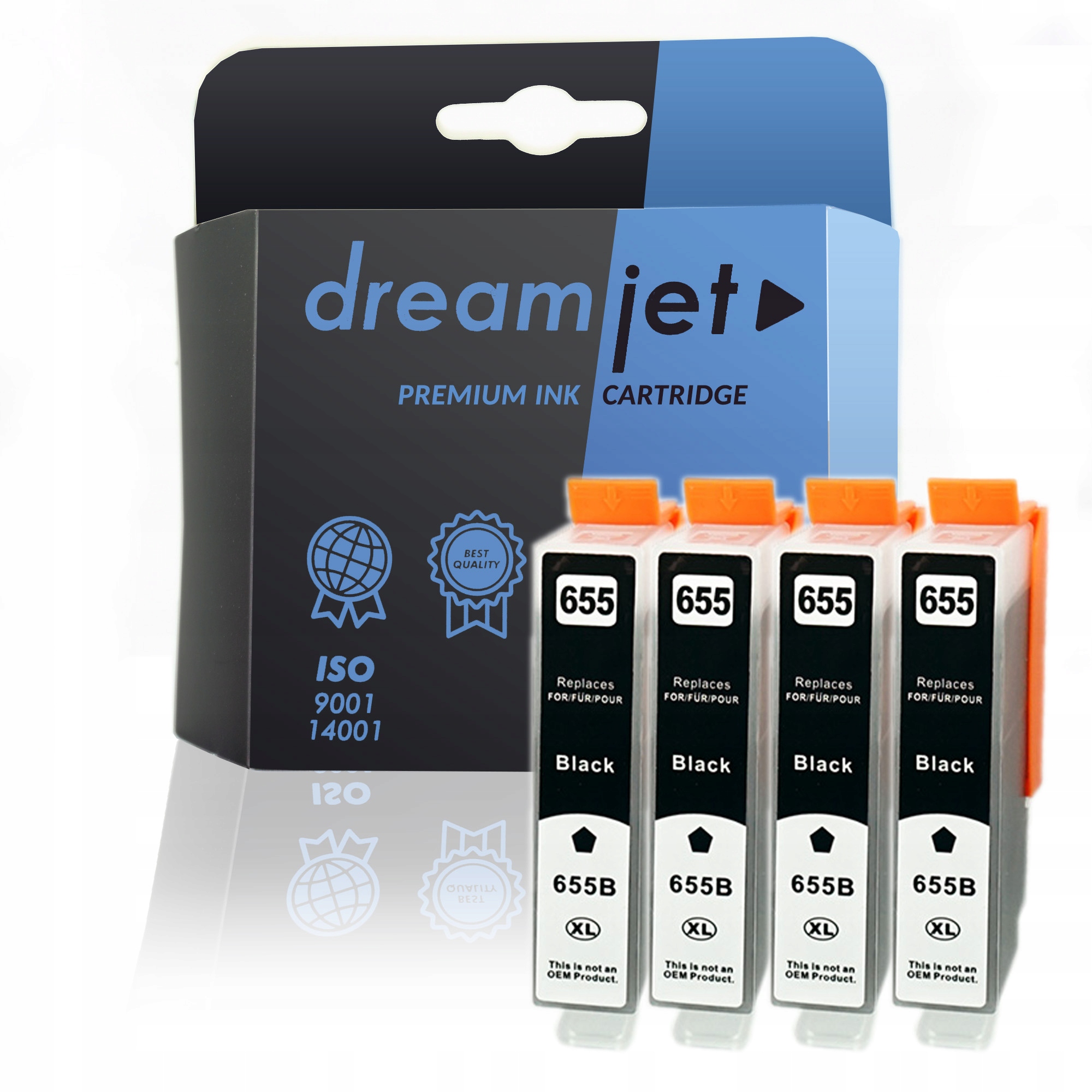 

4x Tusz czarny do Hp 655 XL Deskjet Ink Advantage