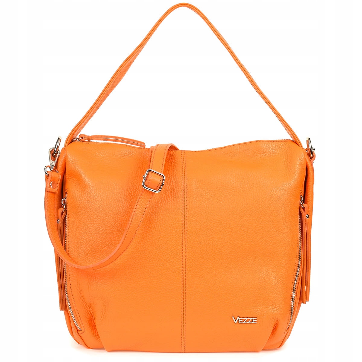 Kožená kabelka Vezze Conta Oranžová