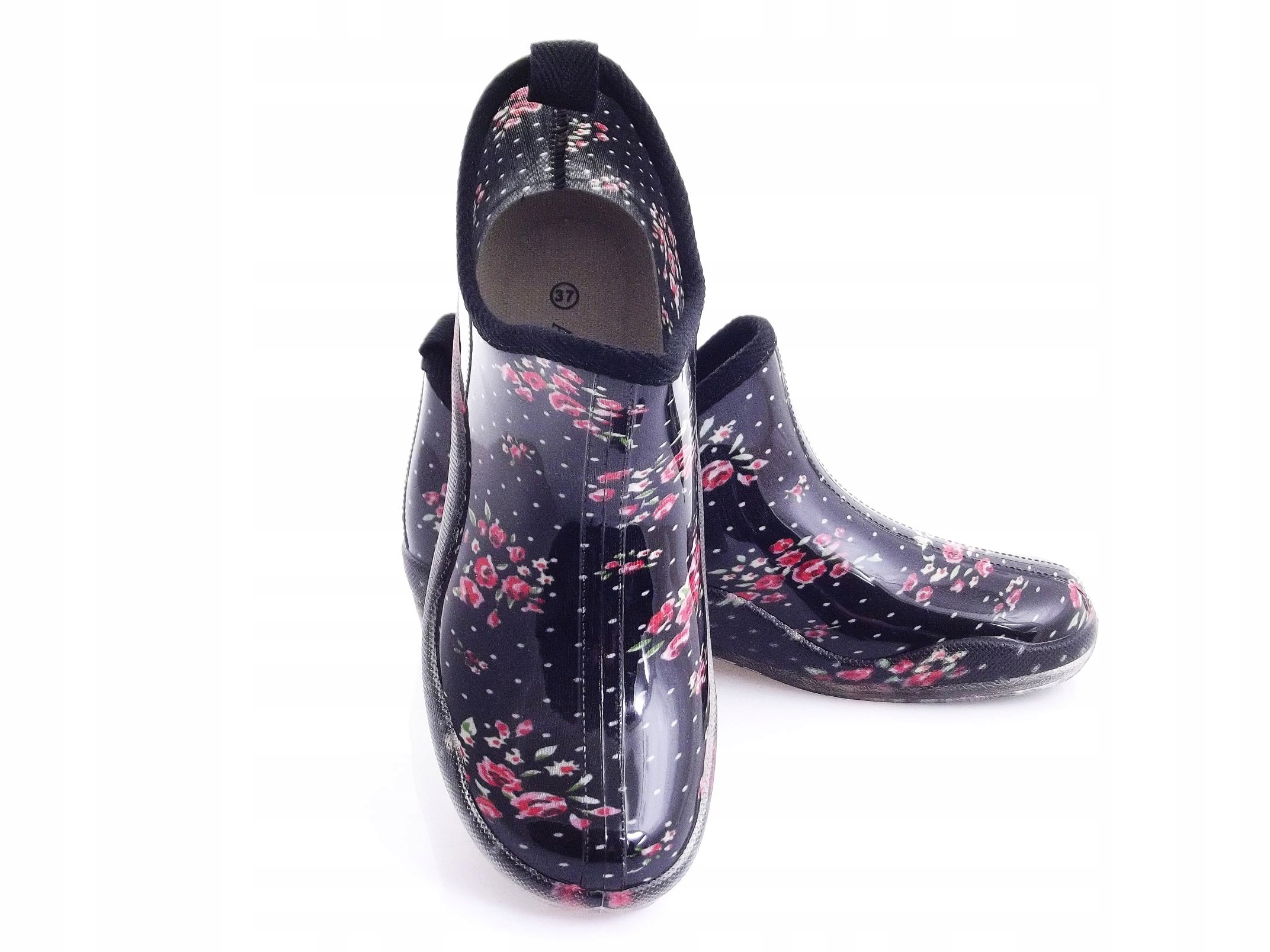 Kalosze damskie krótkie czarne 3 lakier r.40/przeczytaj opis/ Rozmiar 40