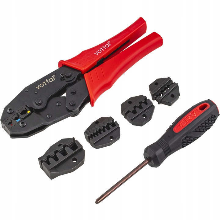 ZACISKARKA PRASKA DO KOŃCÓWEK KABLI KONEKTORÓW 5 MATRYC 0,5 mm² - 35 mm² Marka Vorfal