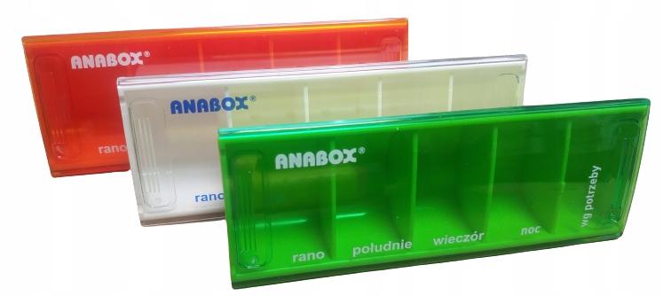 

Pudełko pojemnik na tabletki leki Organizer anabox