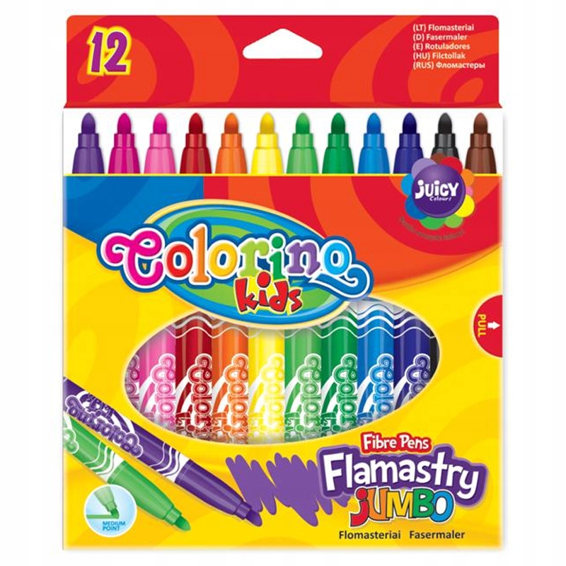 F240 FLAMASTRY JUMBO COLORINO MAZAKI 12 KOL. m0m