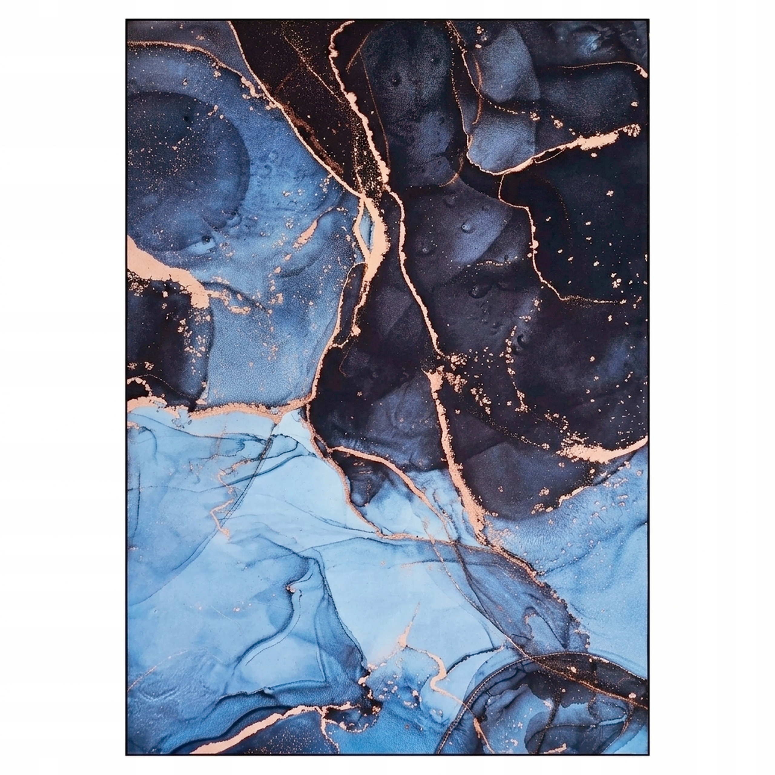 Koberec 200x300 CM Do Obývačky Modrý Mramor Moderný Glamour Loft Bcf