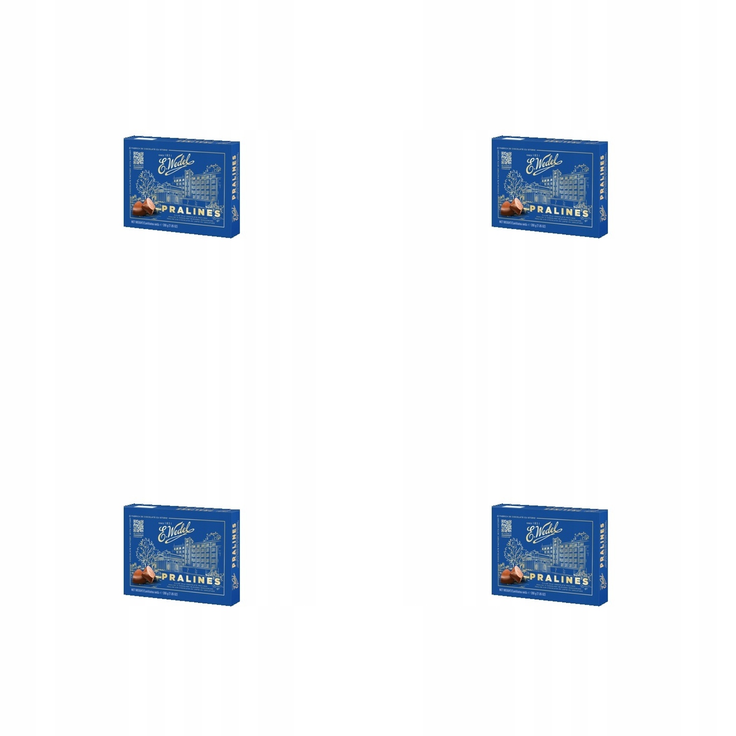 Levně 4x 200 g E.wedel pralinky z mléčné čokolády plněné