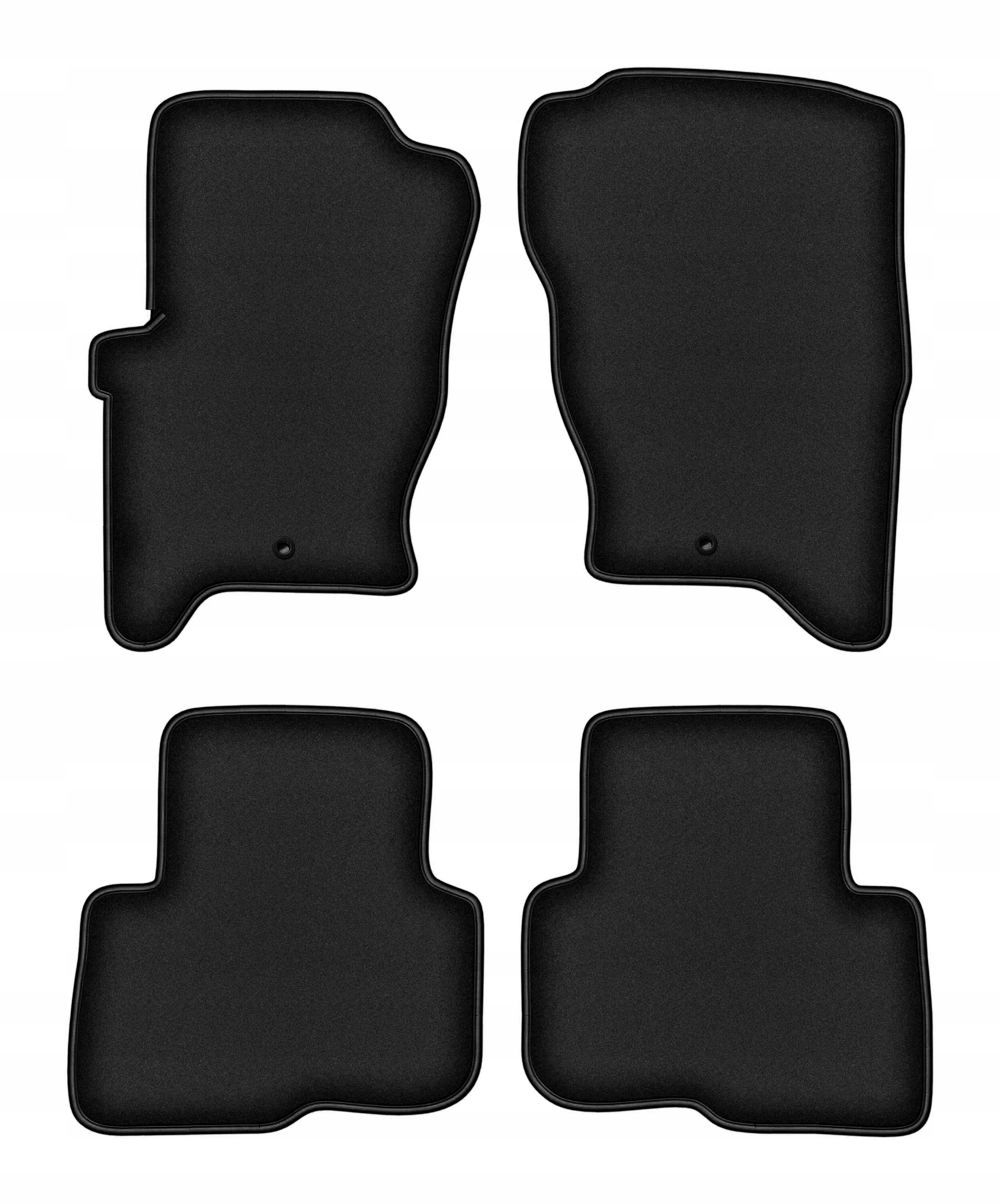 Čierne velúrové koberčeky 4 ks pre: Land Rover Discovery III 2004-2011 Suv