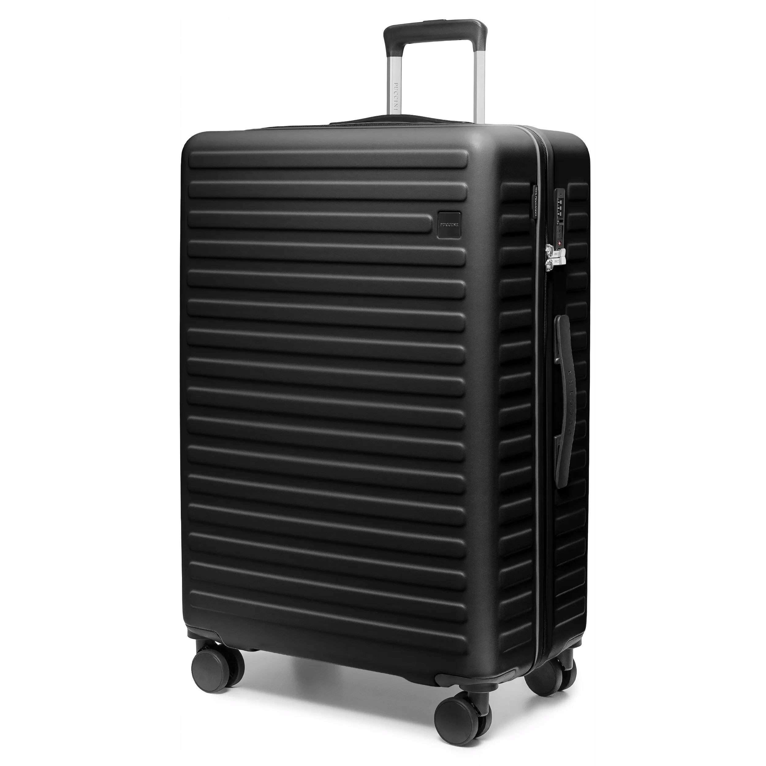 Puccini Walizka Duża Podróżna Na Kółkach Poliwęglan Czarna PC035A-1