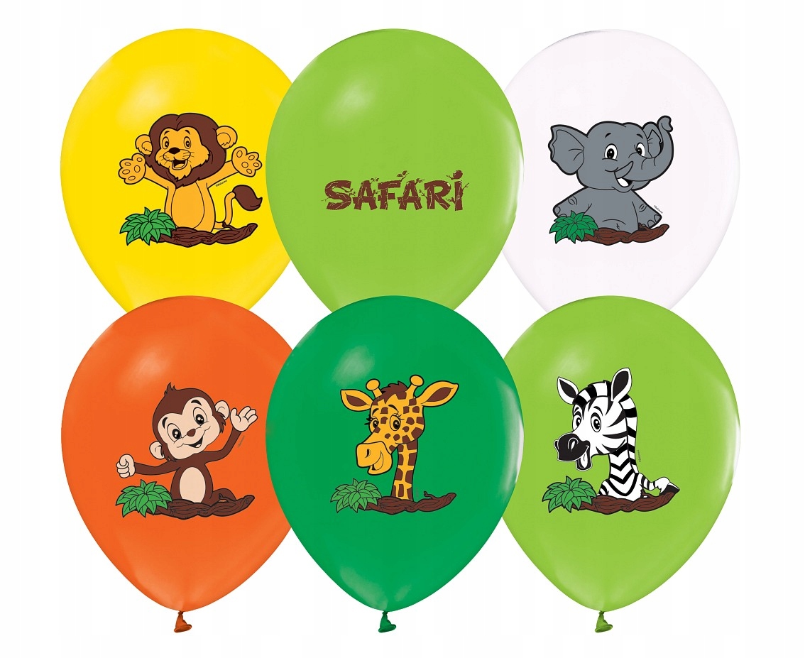 

Balony zwierzątka zwierzęta Safari Zoo na urodziny
