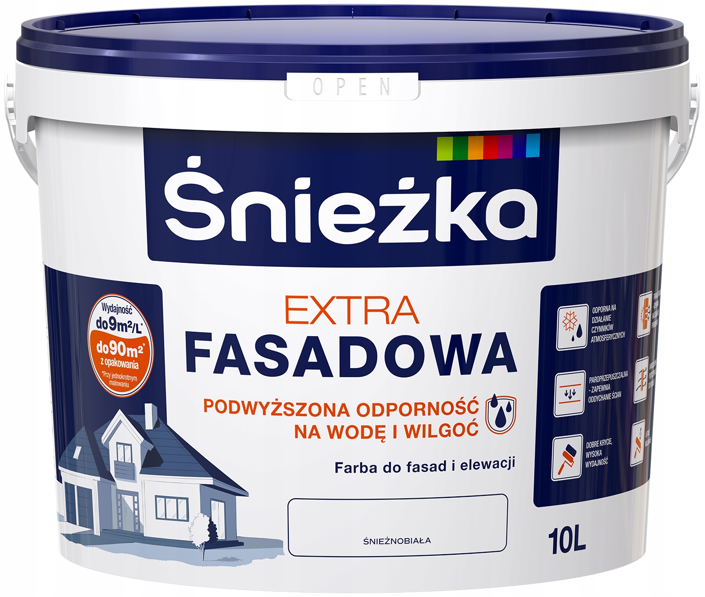 

Farba Śnieżka Extra Fasadowa Śnieżnobiała 10L