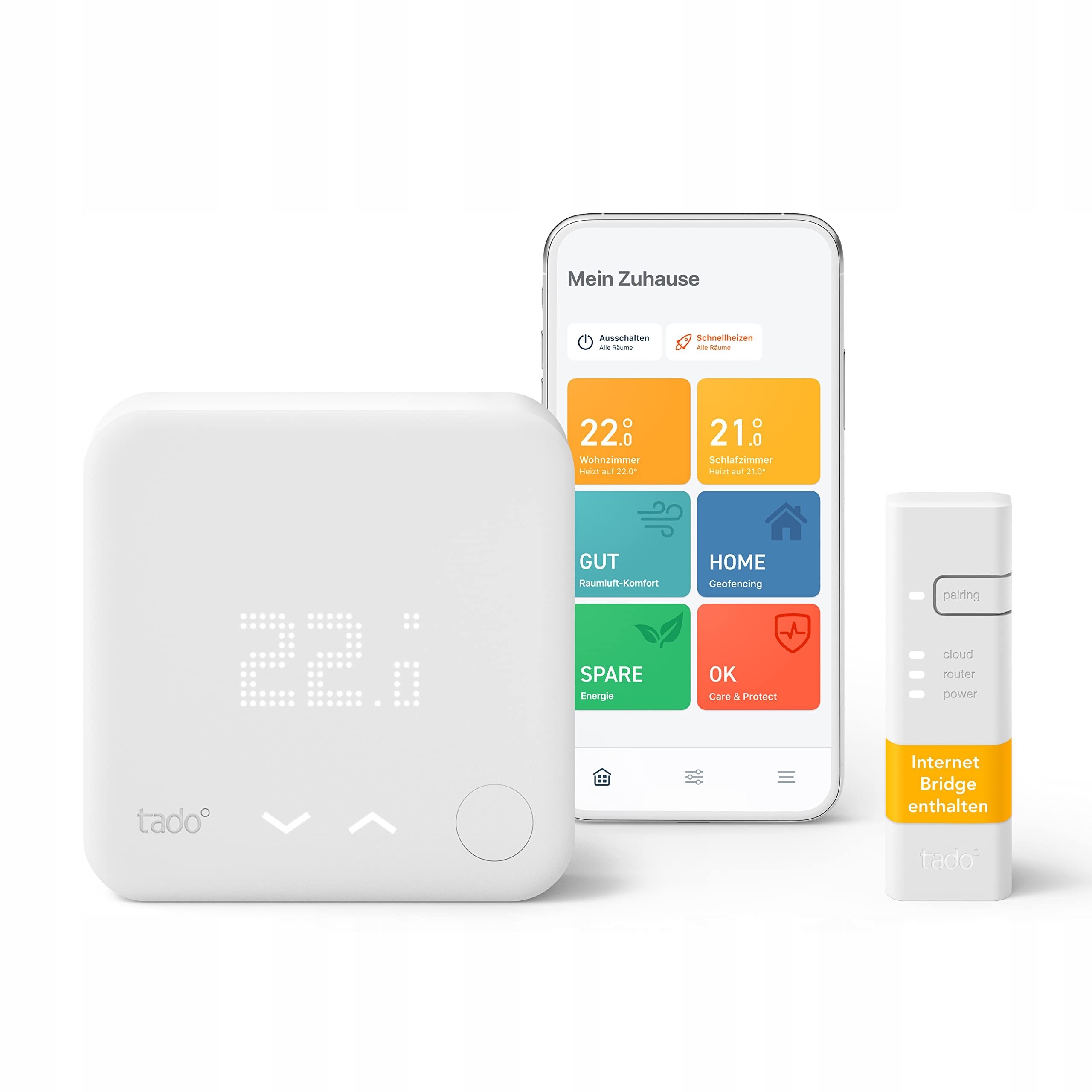 Inteligentné ovládanie vykurovania Tado Starter kit V3 Wired 104388