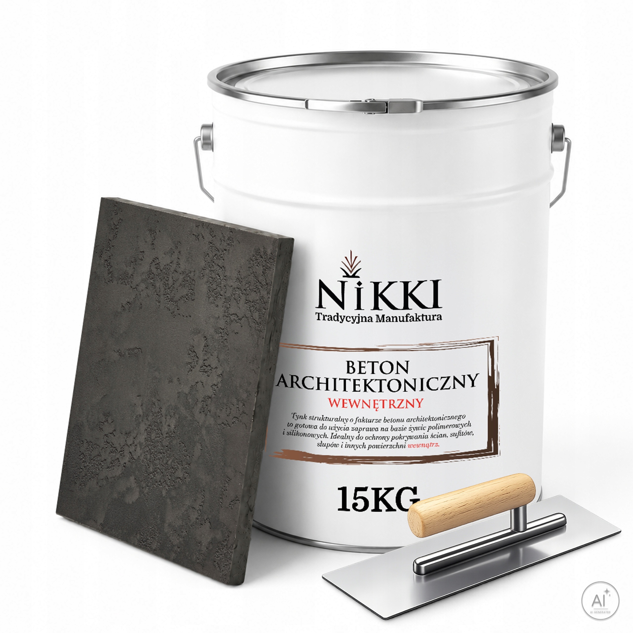 Architektonický dekoratívny betón vnútorný 15 kg sivý tmavý F276 hladítko